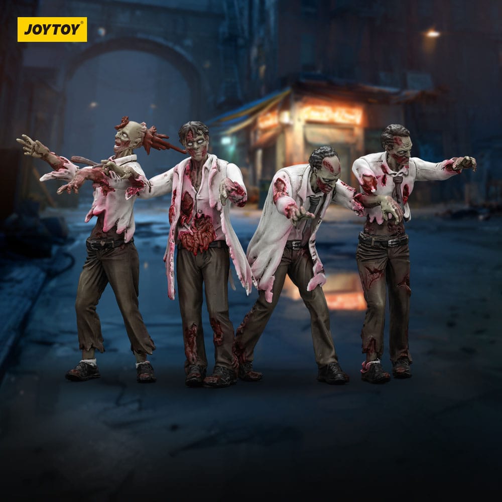 Zombie Dark Source Action Figures 4-Pack Scientists (Male) 8 cm 6927054401604