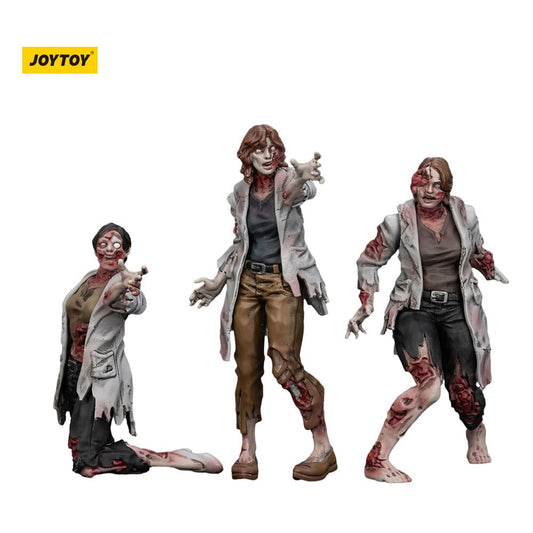 Zombie Dark Source Action Figures 3-Pack Scientists (Female) 8 cm 6927054401611