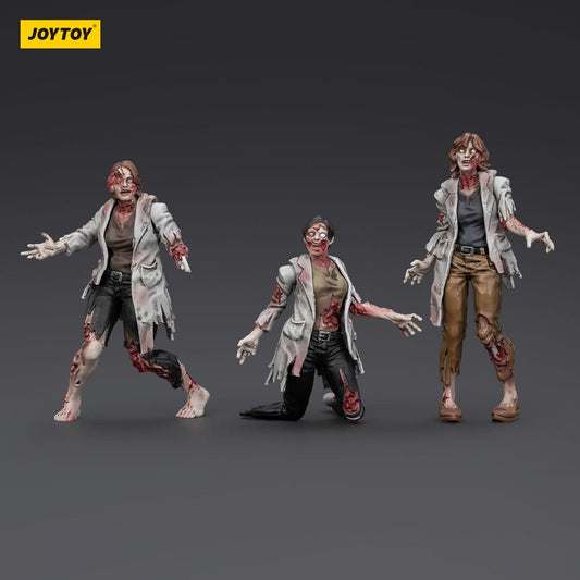 Zombie Dark Source Action Figures 3-Pack Scientists (Female) 8 cm 6927054401611