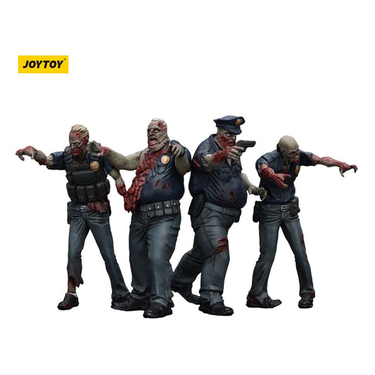 Zombie Dark Source Action Figures 4-Pack Police (Male) 8 cm 6927054401635