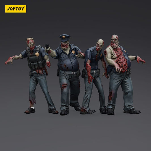 Zombie Dark Source Action Figures 4-Pack Police (Male) 8 cm 6927054401635