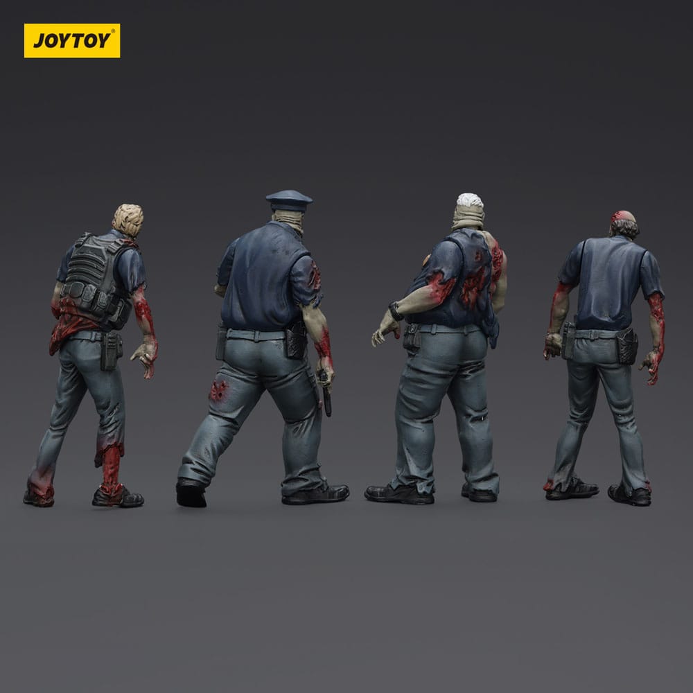 Zombie Dark Source Action Figures 4-Pack Police (Male) 8 cm 6927054401635