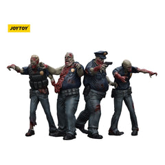 Zombie Dark Source Action Figures 4-Pack Police (Male) 8 cm 6927054401635