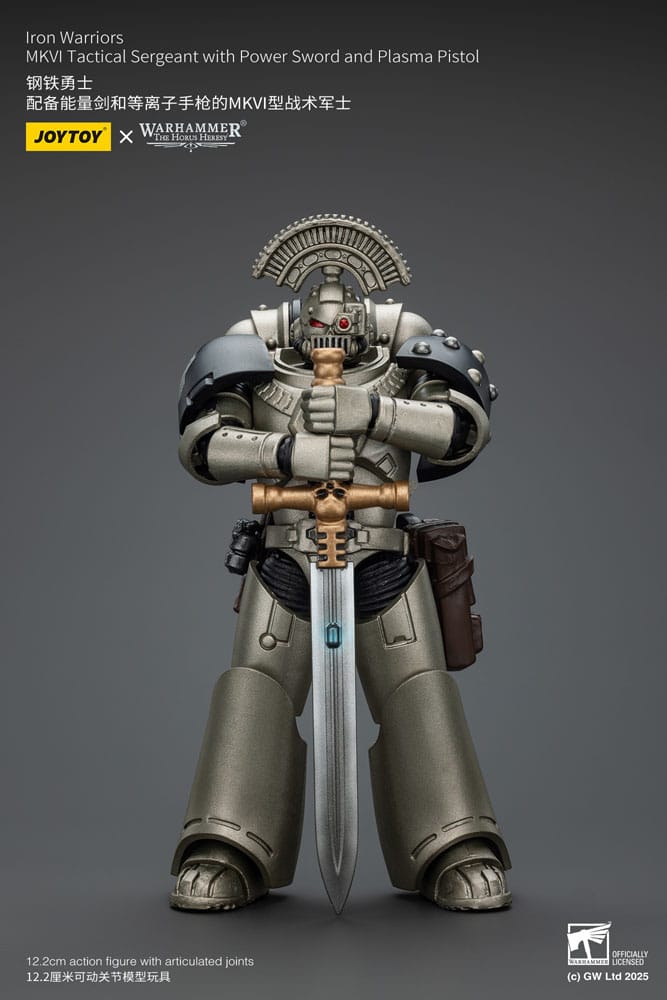 Warhammer The Horus Heresy Action Figure 1/18 lron Warriors MKVI Tactical Sergeant with Power Sword and Plasma Pistol 12 cm 6927054401758
