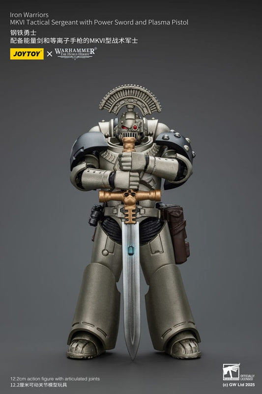 Warhammer The Horus Heresy Action Figure 1/18 lron Warriors MKVI Tactical Sergeant with Power Sword and Plasma Pistol 12 cm 6927054401758