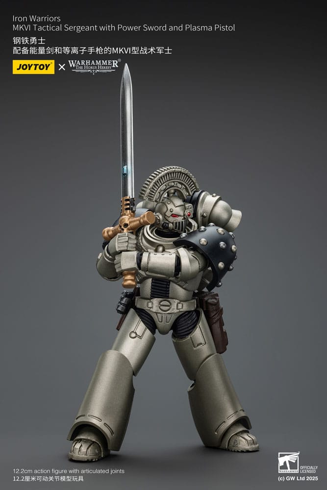 Warhammer The Horus Heresy Action Figure 1/18 lron Warriors MKVI Tactical Sergeant with Power Sword and Plasma Pistol 12 cm 6927054401758