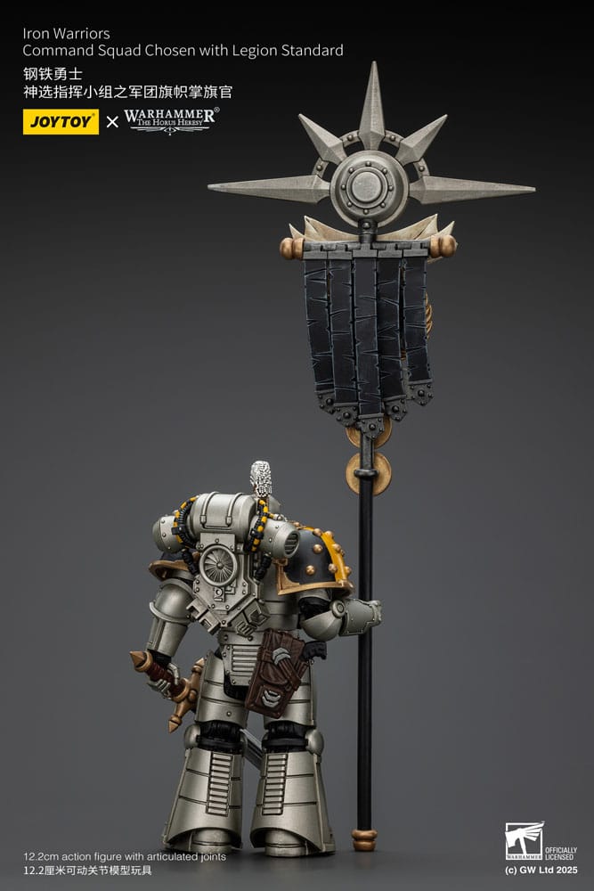 Warhammer The Horus Heresy Action Figure 1/18 lron Warriors Command Squad Chosen with Legion Standard 12 cm 6927054401765