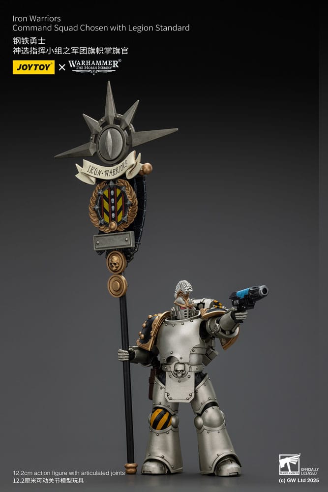 Warhammer The Horus Heresy Action Figure 1/18 lron Warriors Command Squad Chosen with Legion Standard 12 cm 6927054401765