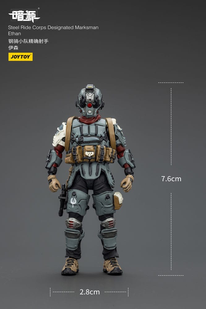 Steel Ride Corps Dark Source Action Figur Designated Marksman Ethan 7 cm 6927054402328