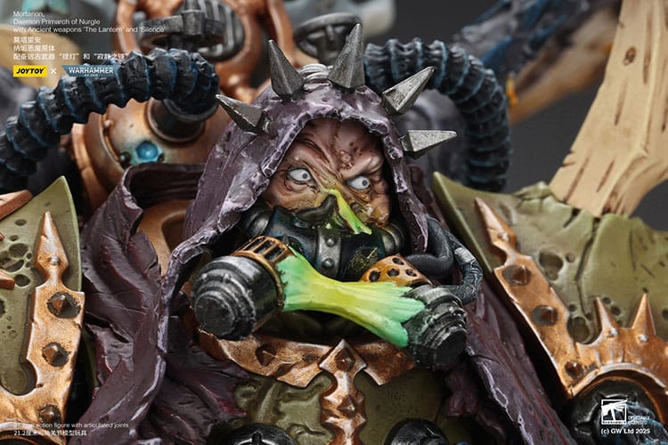 Warhammer 40k Action Figure 1/18 Mortarion Daemon Primarch of Nurgle with Ancient weapons The Lantern and Silence 21 cm 6927054402564