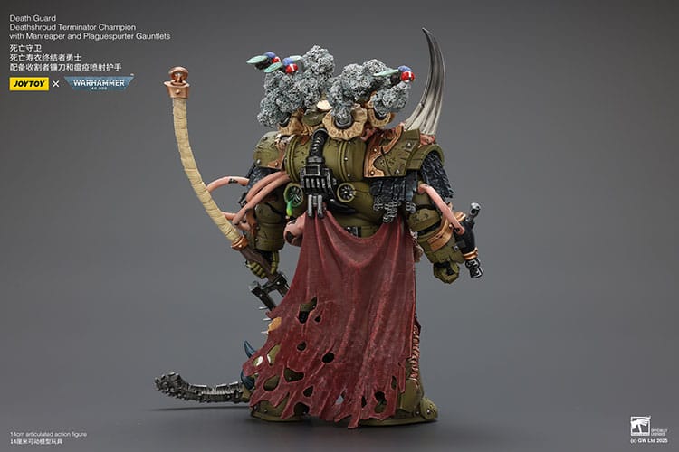 Warhammer 40k Action Figure 1/18 Death Guard Deathshroud Terminator Championwith Manreaper and Plaguespurter Gauntlets 14 cm  6927054402571