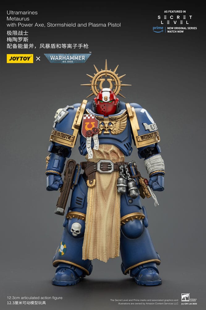 Warhammer 40,000 Action Figure Ultramarines Metaurus with Power Axe, Stormshield and Plasma Pistol 13 cm 6927054402786
