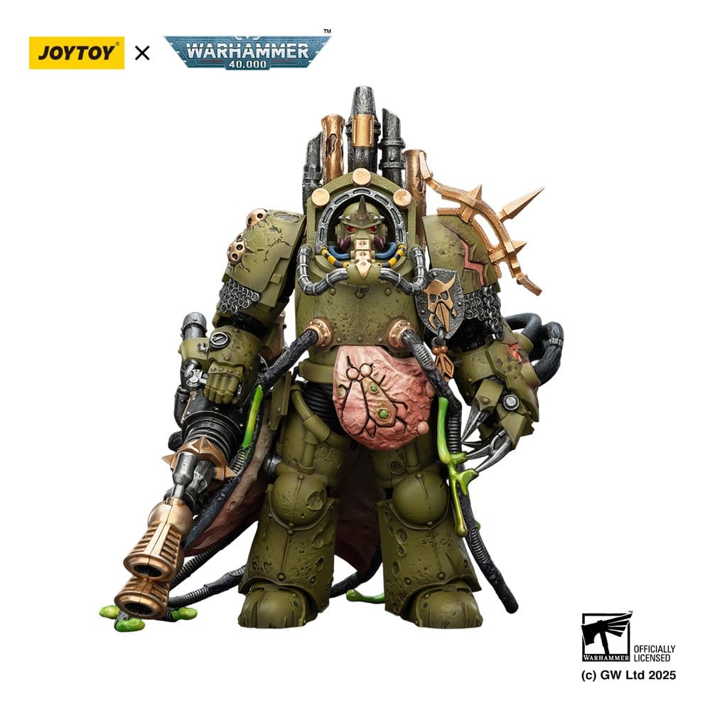 Warhammer 40,000 Action Figure Death Guard Lord of Virulence with Power Fist and Twin Plague Spewer 14 cm 6927054402908