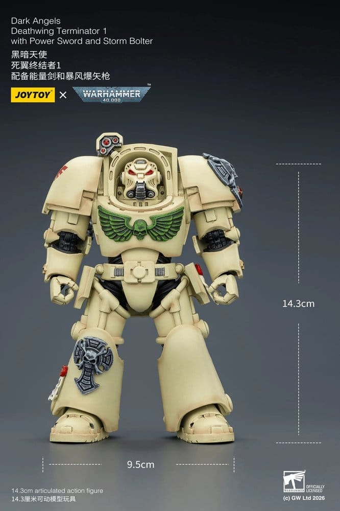 Warhammer 40,000 Action Figure Dark Angels Deathwing Terminator 1 with Power Sword and Storm Bolter 14 cm 6927054403127