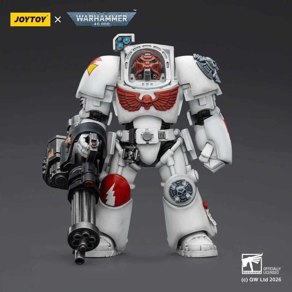 Warhammer 40,000 Action Figure White Scars Terminator 3 with Power Fist and Assault Cannon 14 cm 6927054403202