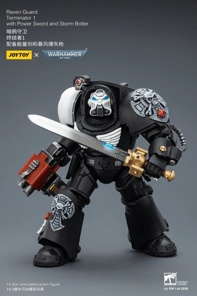 Warhammer 40,000 Action Figure Raven Guard Terminator 1 with Power Sword and Storm Bolter 14 cm 6927054403240