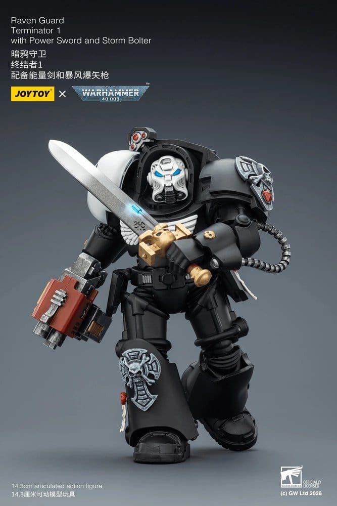 Warhammer 40,000 Action Figure Raven Guard Terminator 1 with Power Sword and Storm Bolter 14 cm 6927054403240