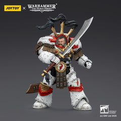 Warhammer 40,000 Action Figure White Scars Legion Praetor in Cataphractii Terminator Armour with Cyber Hawk Chogorian sword and combi-melta 14 cm 6927054403486
