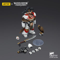 Warhammer 40,000 Action Figure White Scars Legion Praetor in Cataphractii Terminator Armour with Cyber Hawk Chogorian sword and combi-melta 14 cm 6927054403486