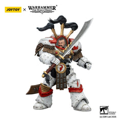 Warhammer 40,000 Action Figure White Scars Legion Praetor in Cataphractii Terminator Armour with Cyber Hawk Chogorian sword and combi-melta 14 cm 6927054403486