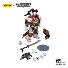 Warhammer 40,000 Action Figure White Scars Legion Praetor in Cataphractii Terminator Armour with Cyber Hawk Chogorian sword and combi-melta 14 cm 6927054403486