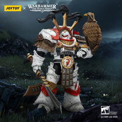 Warhammer 40,000 Action Figure White Scars Legion Praetor in Cataphractii Terminator Armour with Cyber Hawk Chogorian sword and combi-melta 14 cm 6927054403486