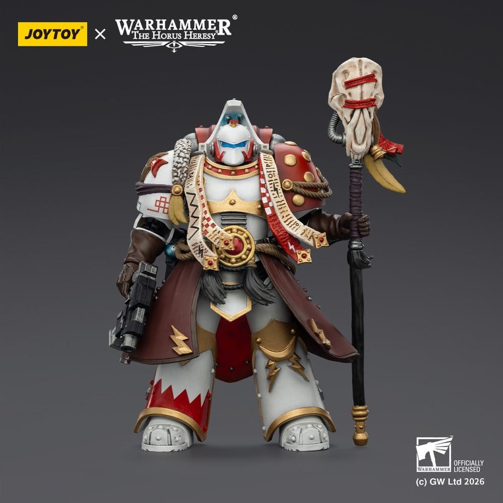 Warhammer 40,000 Action Figure White Scars Stormseer Consulwith Force Staff and Bolt Pistol 12 cm 6927054403585
