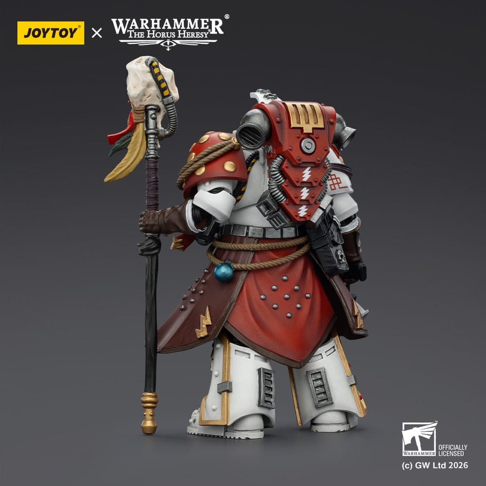 Warhammer 40,000 Action Figure White Scars Stormseer Consulwith Force Staff and Bolt Pistol 12 cm 6927054403585