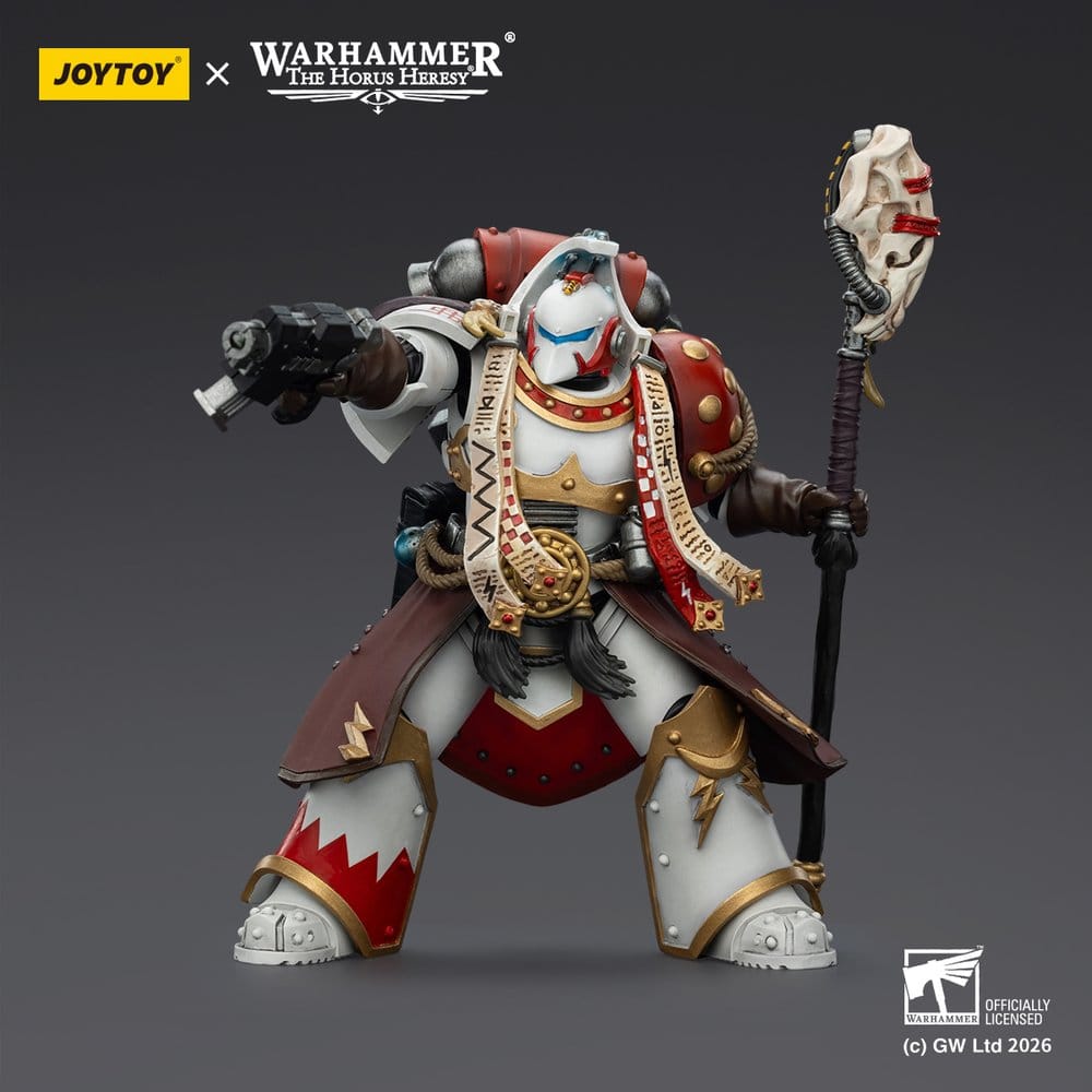 Warhammer 40,000 Action Figure White Scars Stormseer Consulwith Force Staff and Bolt Pistol 12 cm 6927054403585