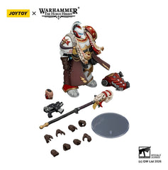 Warhammer 40,000 Action Figure White Scars Stormseer Consulwith Force Staff and Bolt Pistol 12 cm 6927054403585