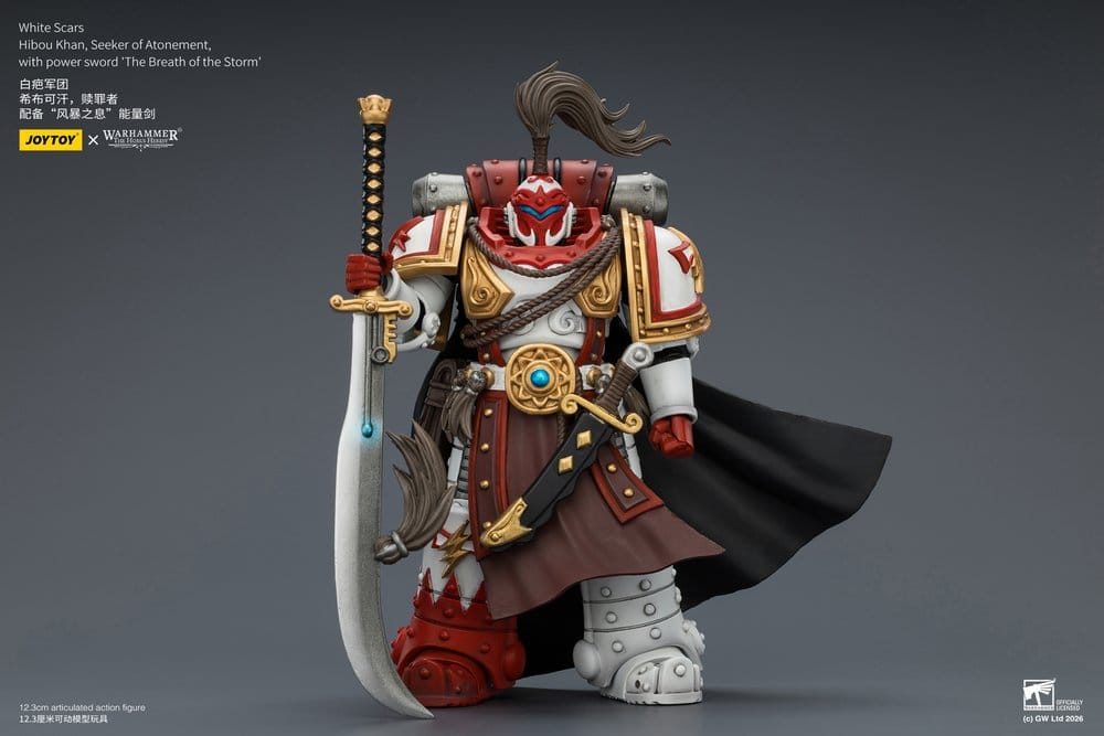Warhammer The Horus Heresy Actionfigur White Scars Hibou Khan, Seeker of Atonement 12 cmWarhammer The Horus Heresy Action Figure White Scars Hibou Khan, Seeker of Atonement 12 cmWarhammer The Horus Heresy figurine White Scars Hibou Khan, Seeker of Atoneme 6927054403783
