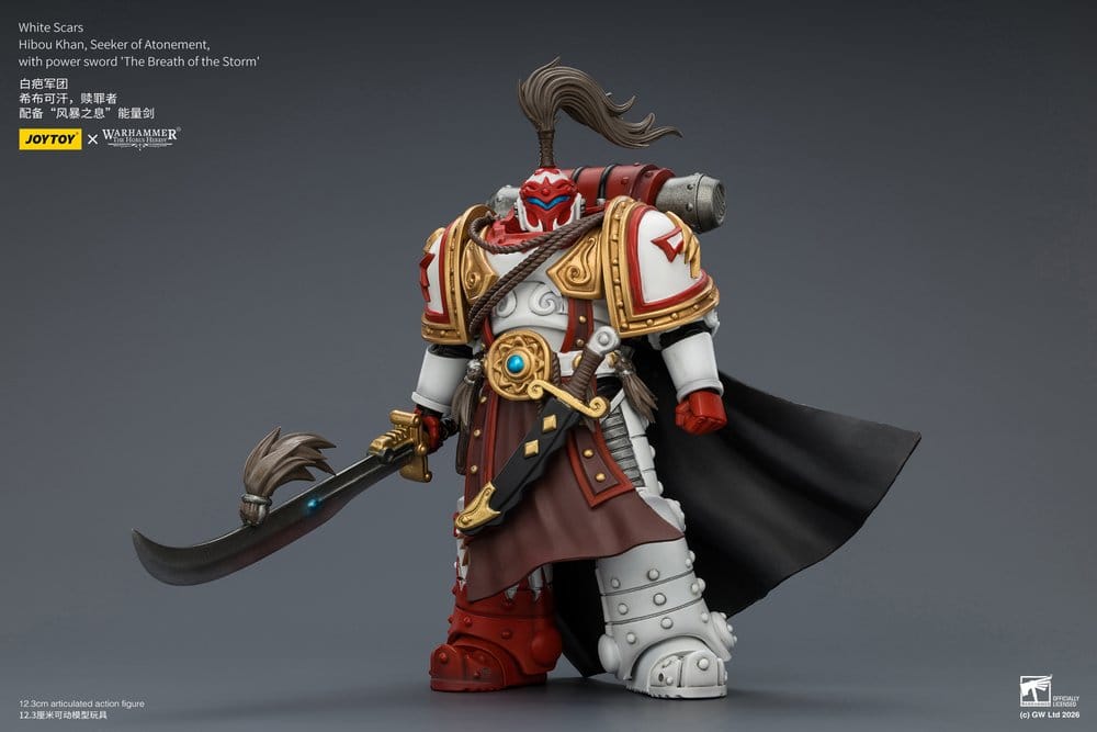 Warhammer The Horus Heresy Actionfigur White Scars Hibou Khan, Seeker of Atonement 12 cmWarhammer The Horus Heresy Action Figure White Scars Hibou Khan, Seeker of Atonement 12 cmWarhammer The Horus Heresy figurine White Scars Hibou Khan, Seeker of Atoneme 6927054403783
