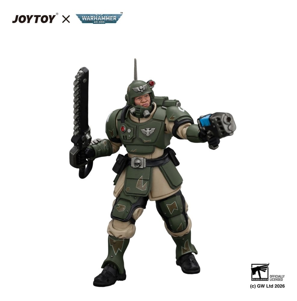 Warhammer Action Figure Astra Militarum Kasrkin 1 with Chainsword and Plasma Pistol 6927054404933