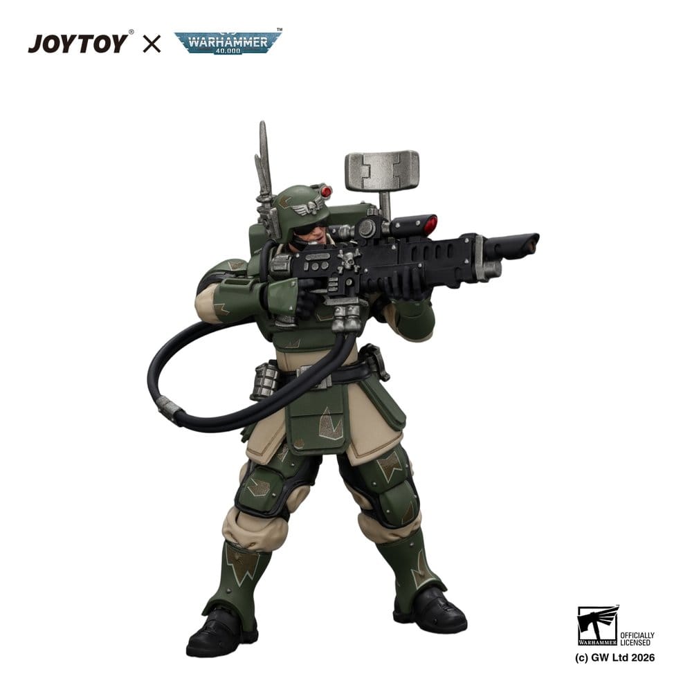 Warhammer Action Figure Astra Militarum Kasrkin 3 with Hot-shot Lasgun and Vox-caster 6927054404957