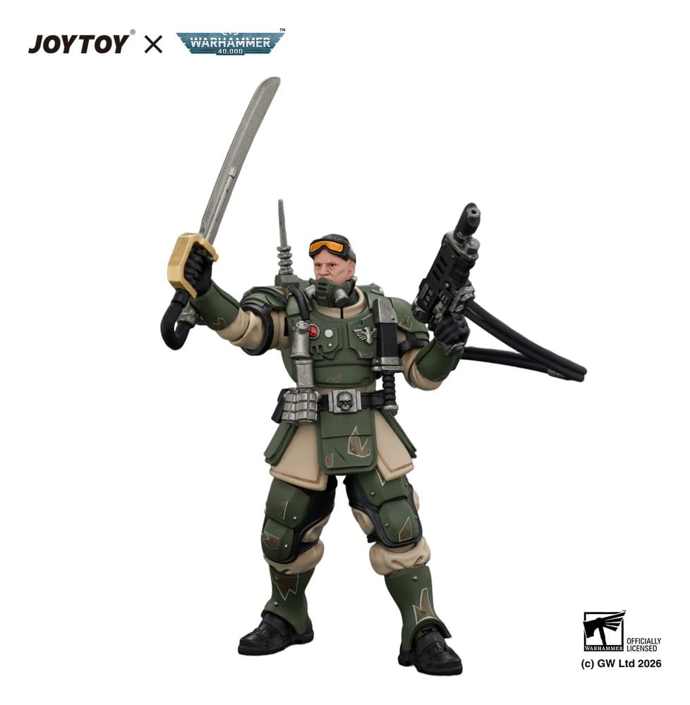 Warhammer Action Figure Astra Militarum Kasrkin 7 with Hot-shot Laspistol and Power Sword 6927054404995
