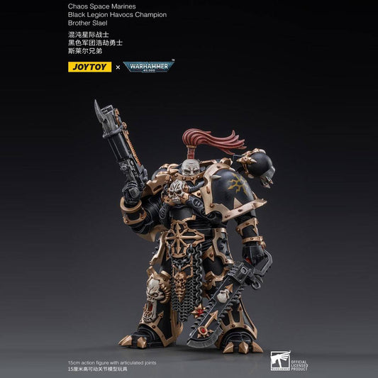 Warhammer 40k Action Figure 1/18 Black Legion Havocs Champion Brother Slael 15 cm 6973130372399