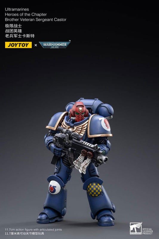 Warhammer 40k Action Figure 1/18 Ultramarines Heroes of the Chapter Brother Veteran Sergeant Castor 12 cm 6973130372474