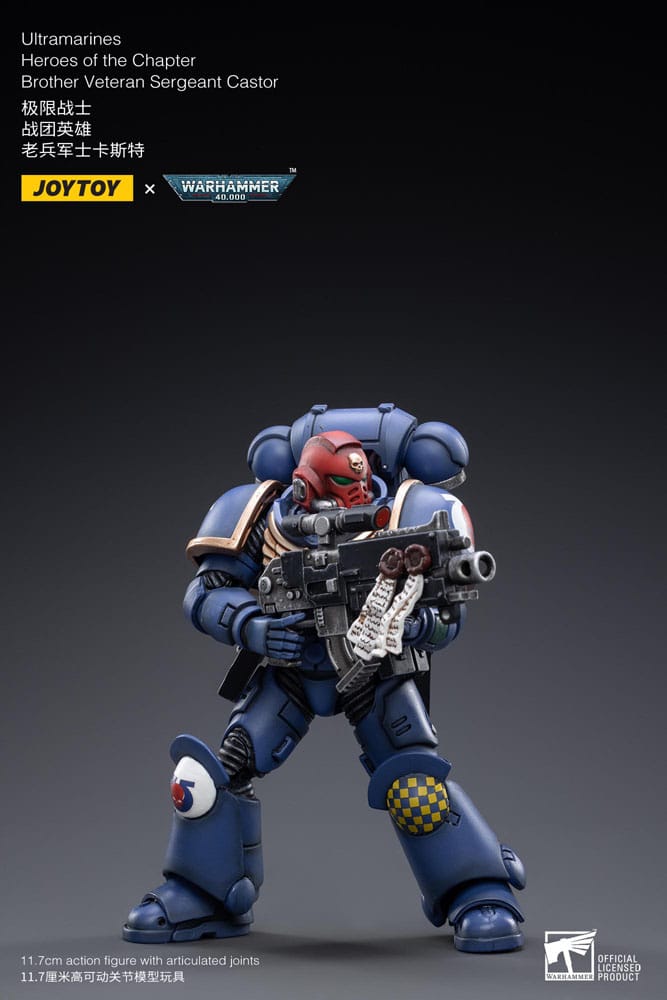 Warhammer 40k Action Figure 1/18 Ultramarines Heroes of the Chapter Brother Veteran Sergeant Castor 12 cm 6973130372474