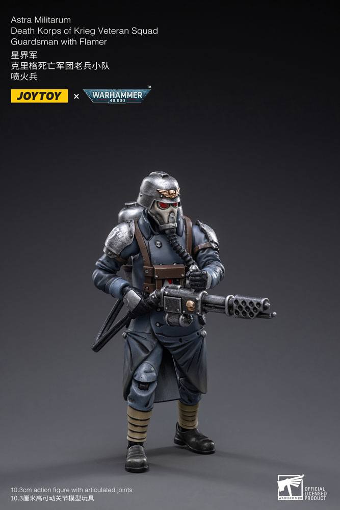 Warhammer 40k Action Figure 1/18 Death Korps of Krieg Veteran Squad Guardsman with Flamer 10 cm 6973130372672