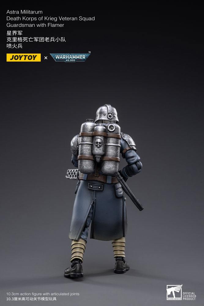 Warhammer 40k Action Figure 1/18 Death Korps of Krieg Veteran Squad Guardsman with Flamer 10 cm 6973130372672