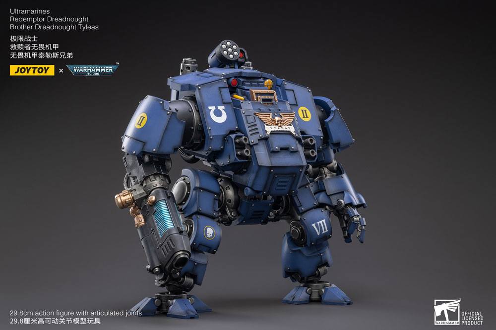 Warhammer 40k Action Figure 1/18 Ultramarines Redemptor Dreadnought Brother Dreadnought Tyleas 30 cm Reproduction 6973130372757