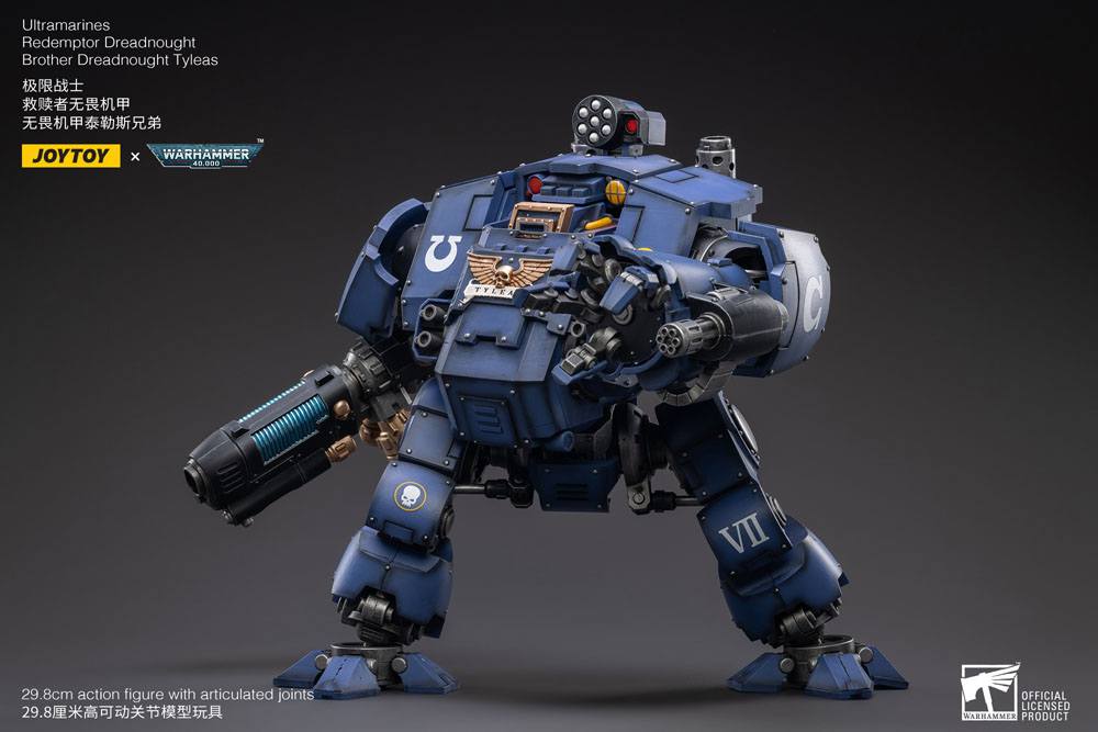Warhammer 40k Action Figure 1/18 Ultramarines Redemptor Dreadnought Brother Dreadnought Tyleas 30 cm Reproduction 6973130372757