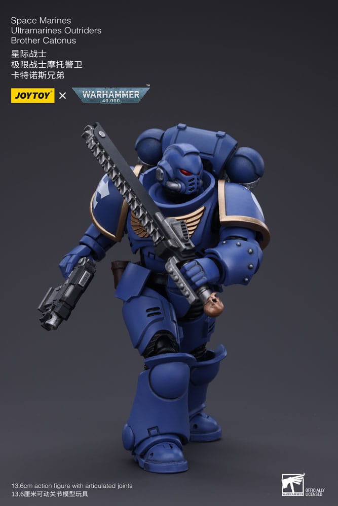 Warhammer 40k Action Figure 1/18 Space Marines Ultramarines Outriders Brother Catonus 14 cm 6973130372825