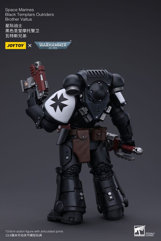 Warhammer 40k Action Figure 1/18 Space Marines Black Templars Outriders Brother Valtus 14 cm 6973130372849