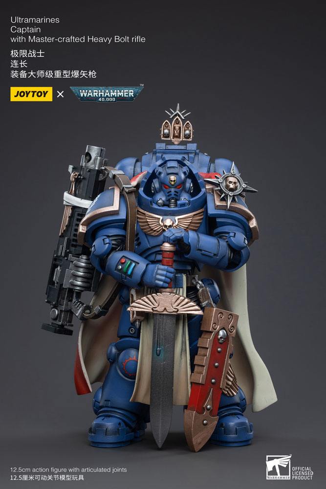 Warhammer 40k Action Figure 1/18 Ultramarines Captain with Master-Crafted Heavy Bolt Rifle 12 cm 6973130373556