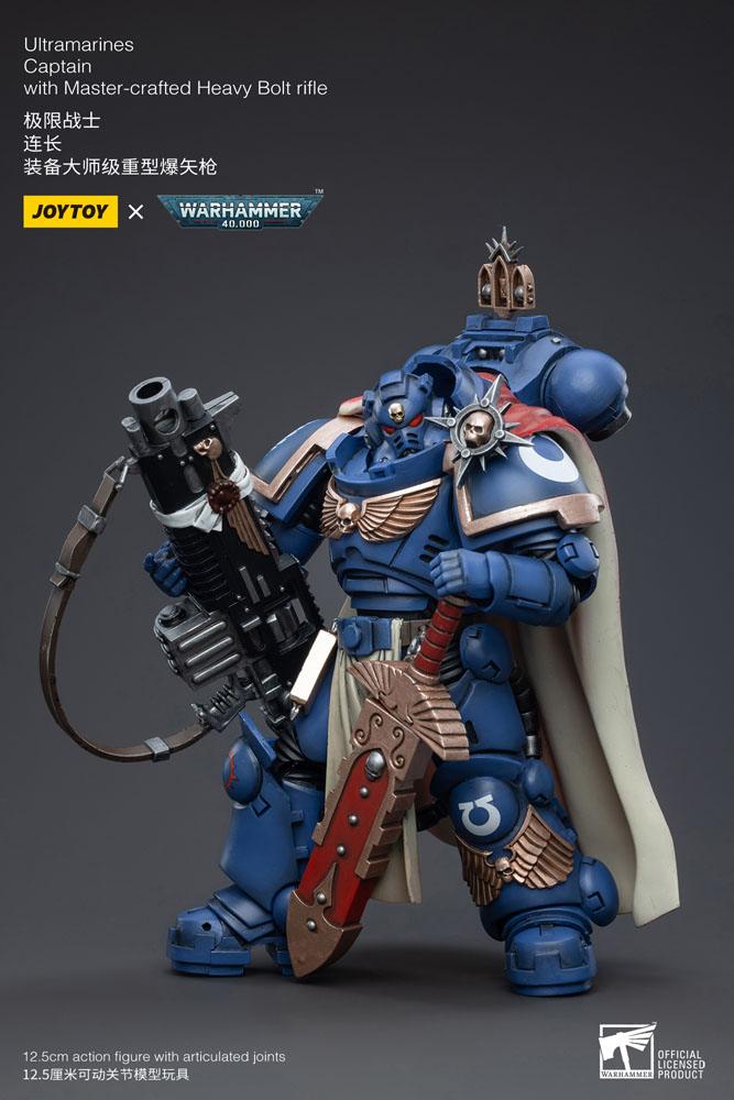 Warhammer 40k Action Figure 1/18 Ultramarines Captain with Master-Crafted Heavy Bolt Rifle 12 cm 6973130373556