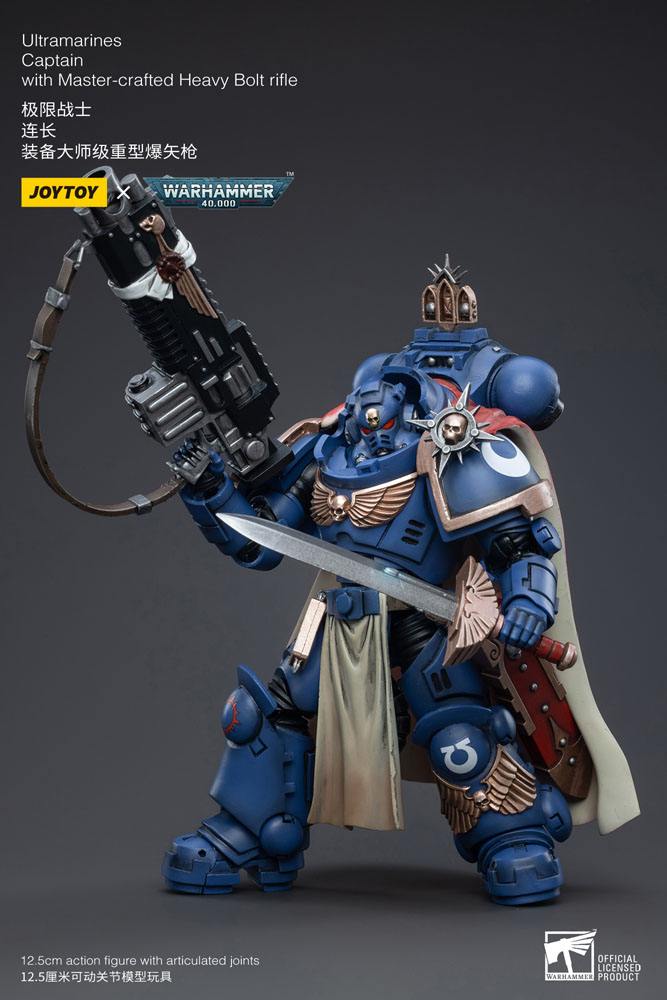 Warhammer 40k Action Figure 1/18 Ultramarines Captain with Master-Crafted Heavy Bolt Rifle 12 cm 6973130373556