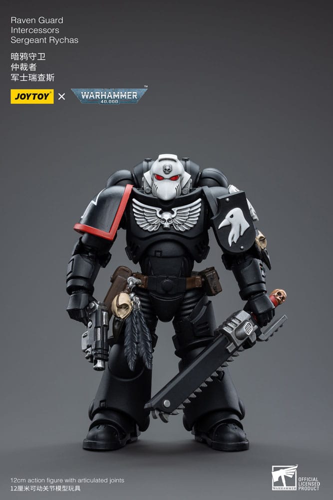 Warhammer 40k Action Figure 1/18 Raven Guard Intercessors Sergeant Rychas 12 cm 6973130374577