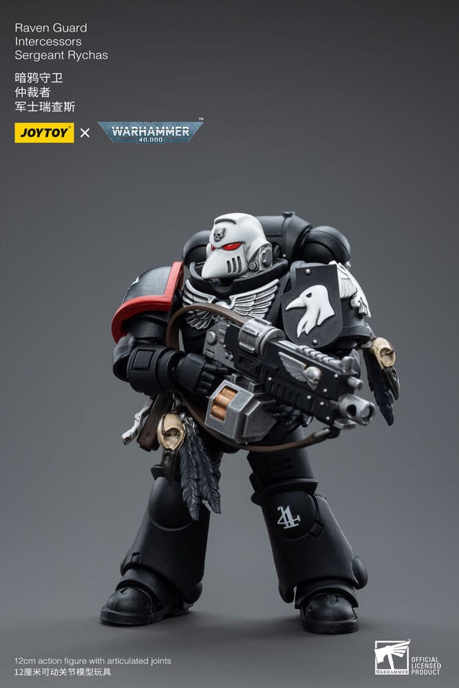 Warhammer 40k Action Figure 1/18 Raven Guard Intercessors Sergeant Rychas 12 cm 6973130374577