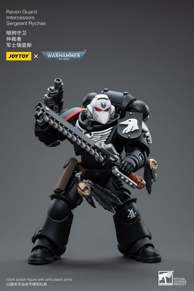 Warhammer 40k Action Figure 1/18 Raven Guard Intercessors Sergeant Rychas 12 cm 6973130374577